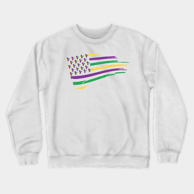 Flag New Orleans Crewneck Sweatshirt by wekdalipun